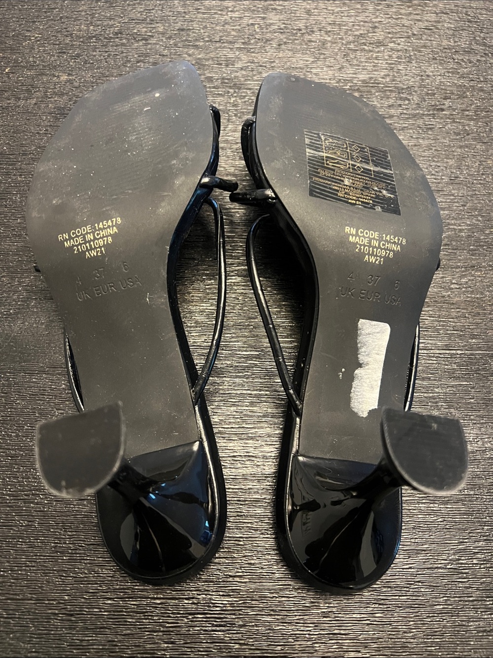 Primark Black Croc-Effect Knotted Strappy Heeled Slides - Picture 5 of 6